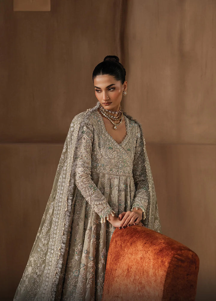 The Brides Edit by Afrozeh Unstitched Embroidered Tissue Zari 3 Piece Suit AF26UBE D-07 Beactrice - Wedding Collection