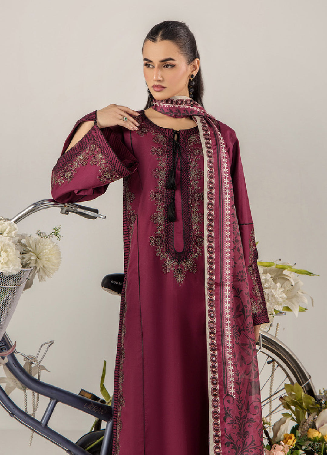 Sara Jahan Women RTW Embroidered Lawn 3 Piece Suit SJ26RF SJ-1087 - Festive Collection