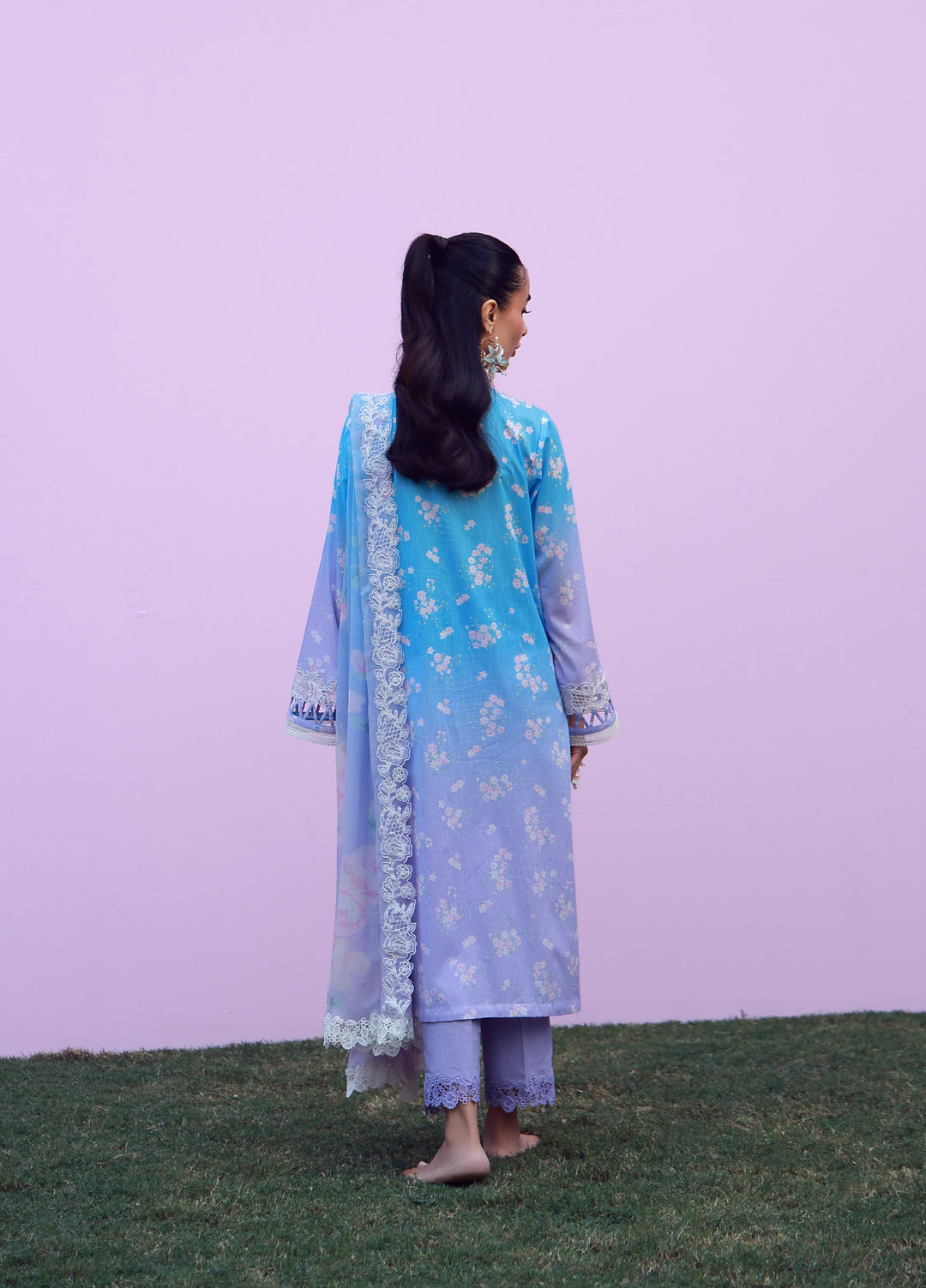 Mirha by Sahar Unstitched Embroidered Lawn 3 Piece Suit SS1-26-42 Indigo Amethyst - Summer Collection