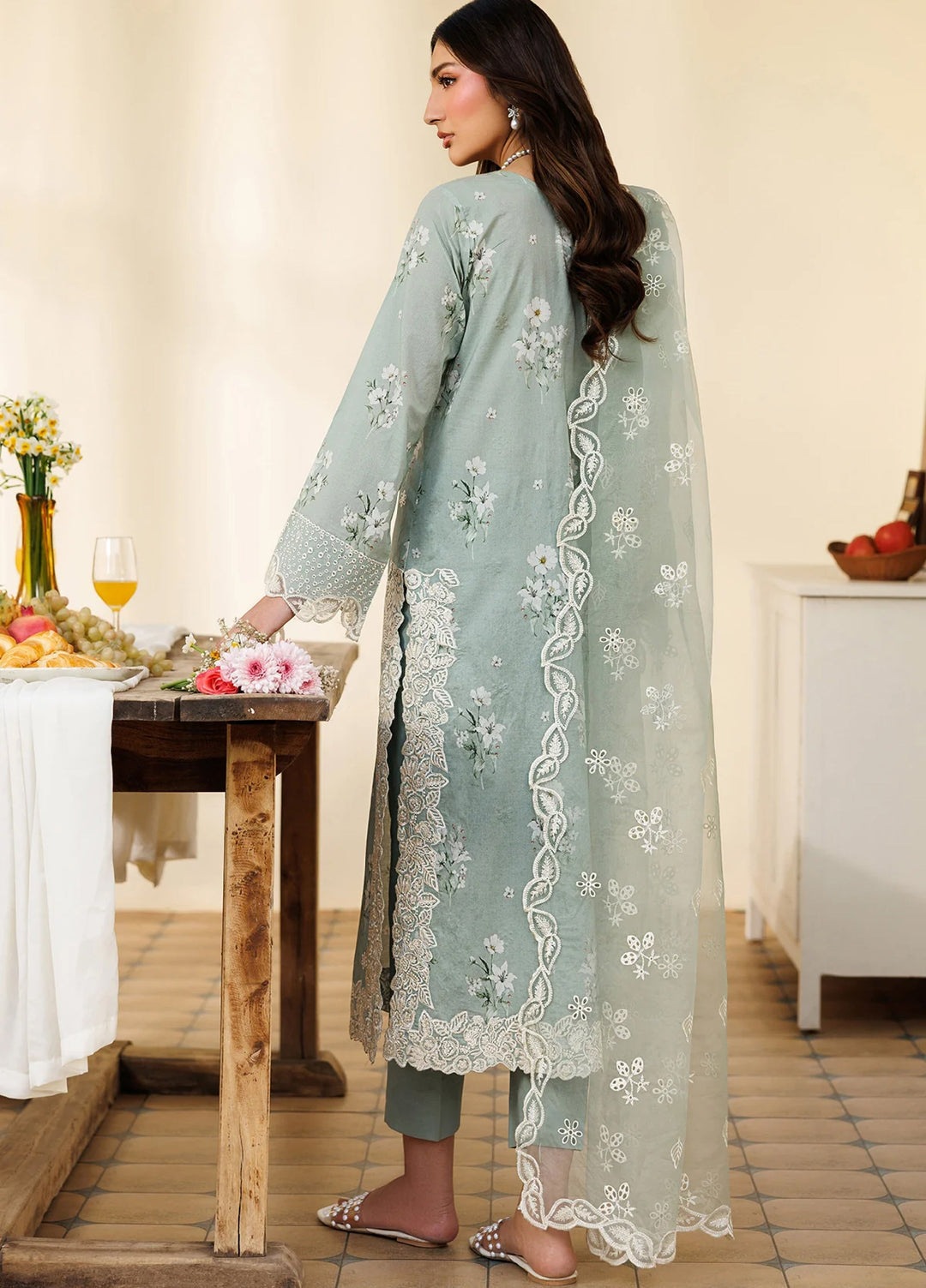 Amani by Zarif RTW Embroidered Lawn 3 Piece Suit ZR26PAL Ramih - Eid Collection
