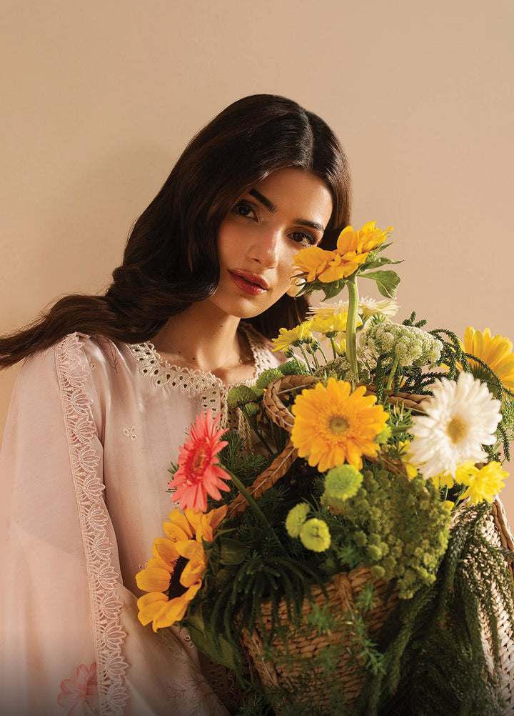 Haze A Prints by Afrozeh Unstitched Embroidered Lawn 3 Piece Suit AF26UAP Hazelen Blush FWU-103 - Summer Collection