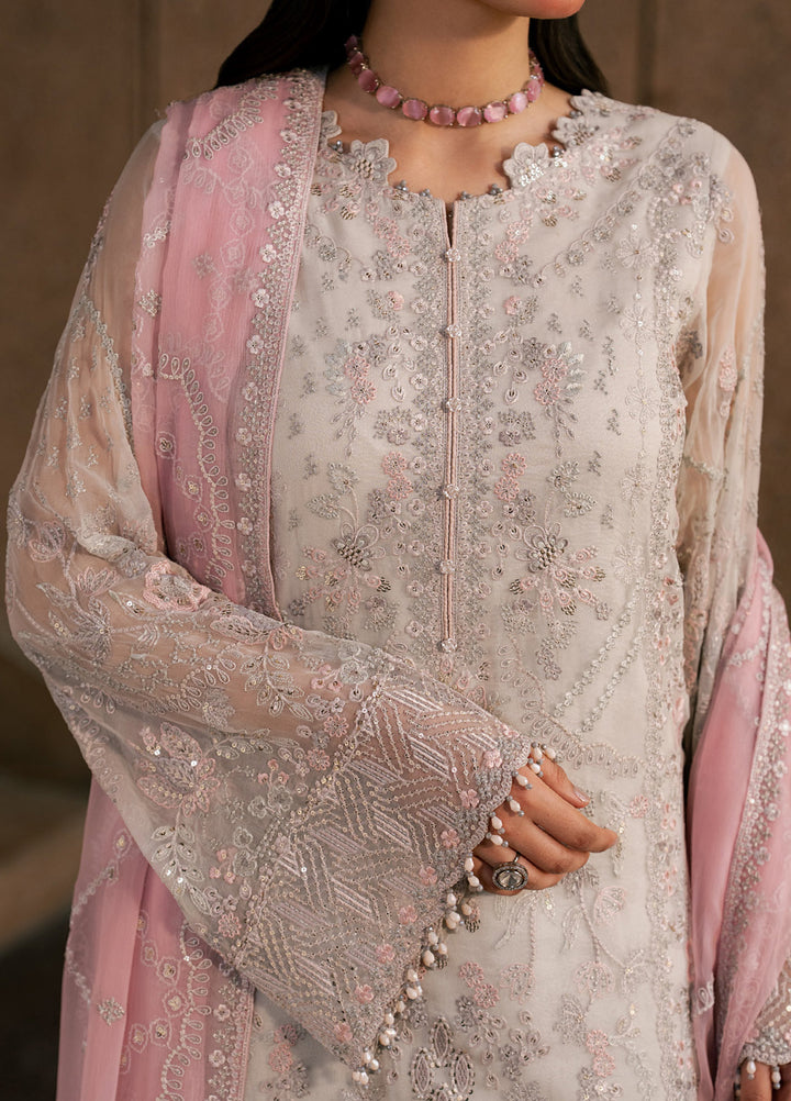 Lazawal by Lavish Premium Unstitched Embroidered Chiffon 3 Piece Suit LVP26UCL Pink Elegance - Festive Collection