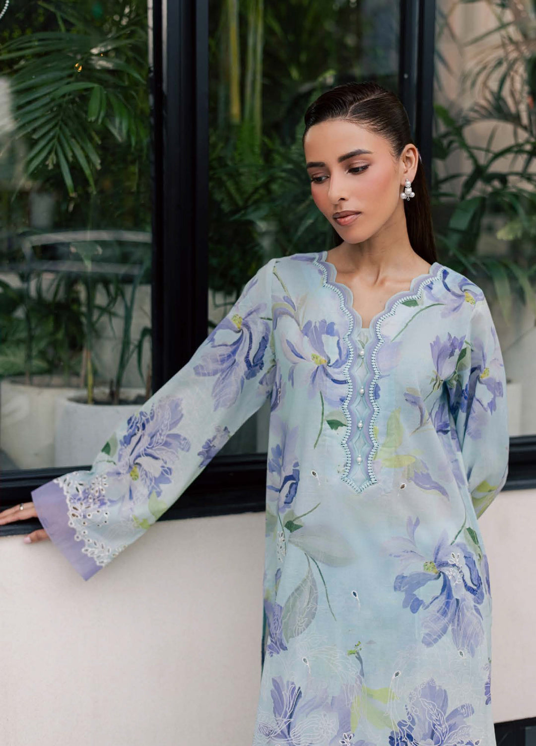 Ballerina by Nureh Unstitched Printed Chikankari Lawn 2 Piece Suit NU26UBCL NU2-217 - Casual Collection