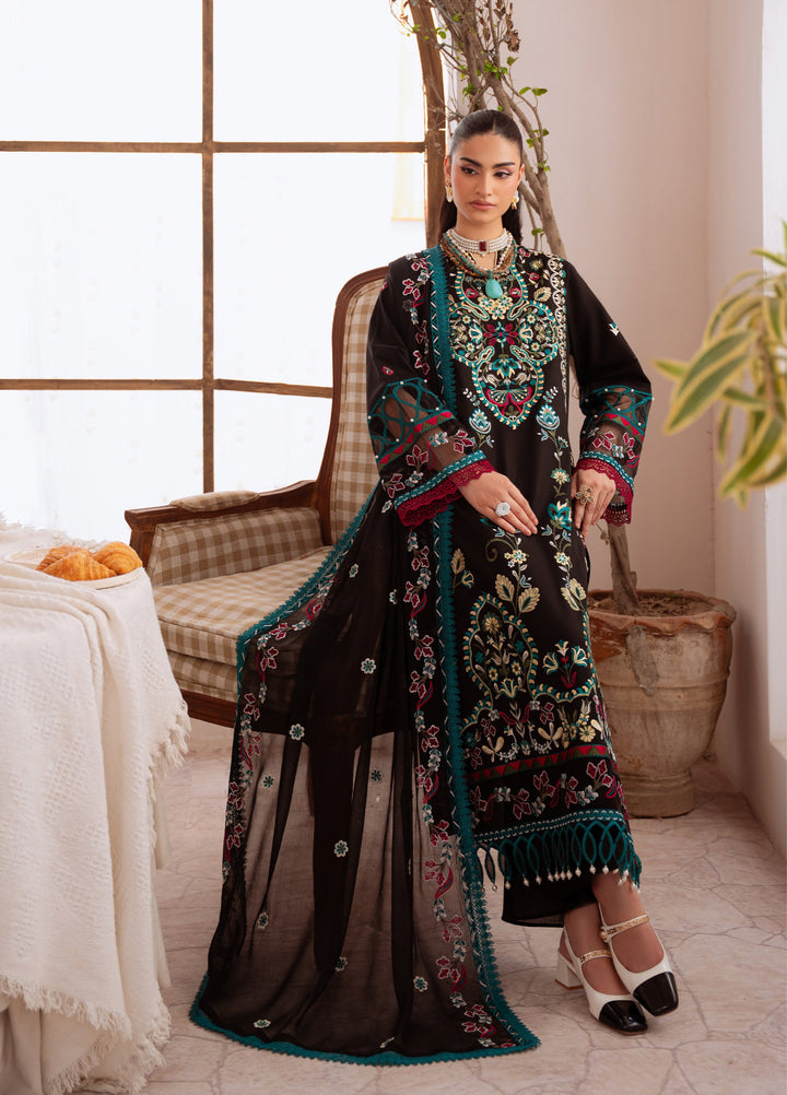 Shanaya by Mahnur Unstitched Lawn Embroidered 3 Piece Suit MN26US SN-08 - Summer Collection