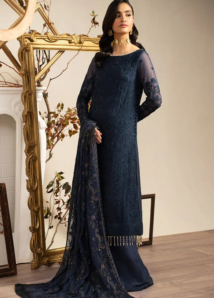Zarif Women Unstitched Embroidered Chiffon 3 Piece Suit ZR26UFC ZRN 08 JESSY - Festive Collection