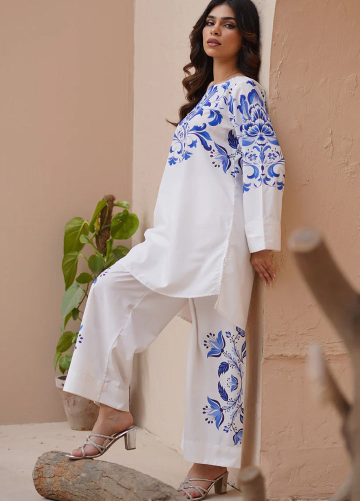Nairah Women Pret Printed Crepe Suit NAH26PN Azure White - Spring Collection