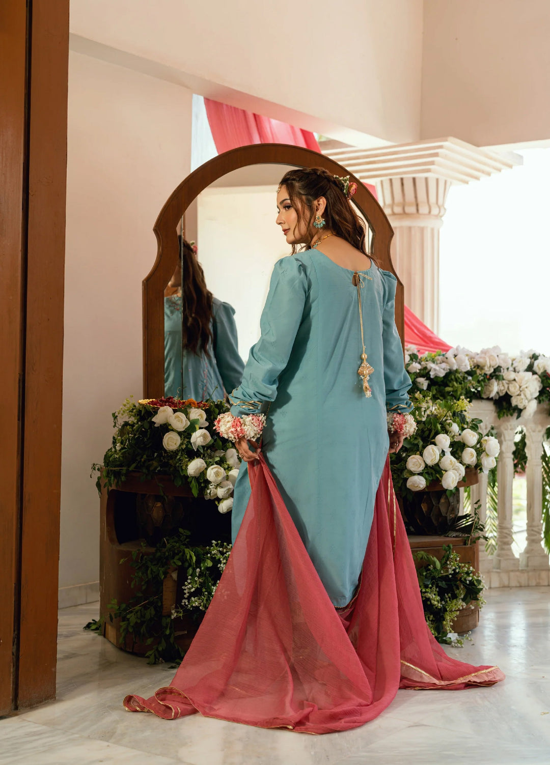 Omal by Komal Baat Paaki Women Dobby 3 Piece Pret Suit Hoorain - Festive Collection