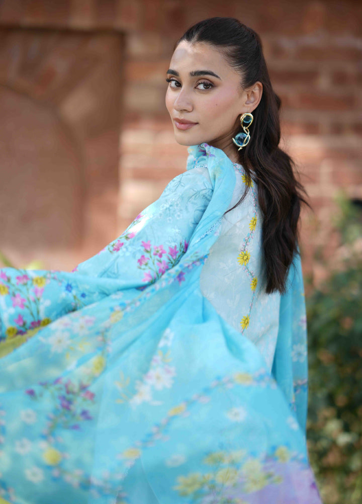 Summer Lines by Neeshay Unstitched Printed and Embroidered Lawn 3 Piece Suit NSH26ULS CELESTIA - Eid Collection