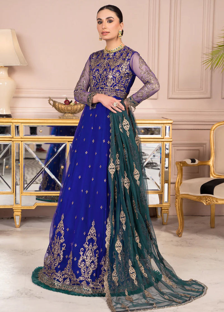 Zarif Women Unstitched Embroidered Net 3 Piece Suit ZR26UFC ZA 09 ROYAL - Festive Collection