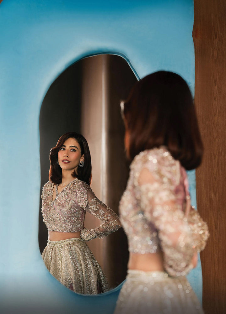 Hayat by Afrozeh Unstitched Raw Silk Embroidered Suits 3 Piece AF25HU AFH-25-03 ZAVIYАН - Festive Collection