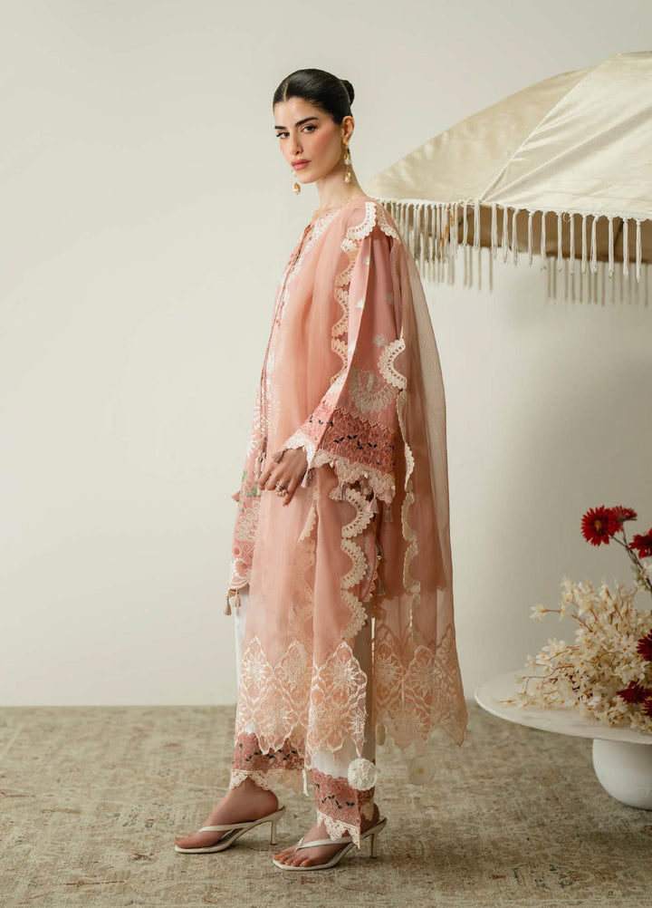 Blooming Flower by Zariya Unstitched Embroidered Lawn 3 Piece Suit ZRY26ULB LUNA ZB-60103 - Festive Collection