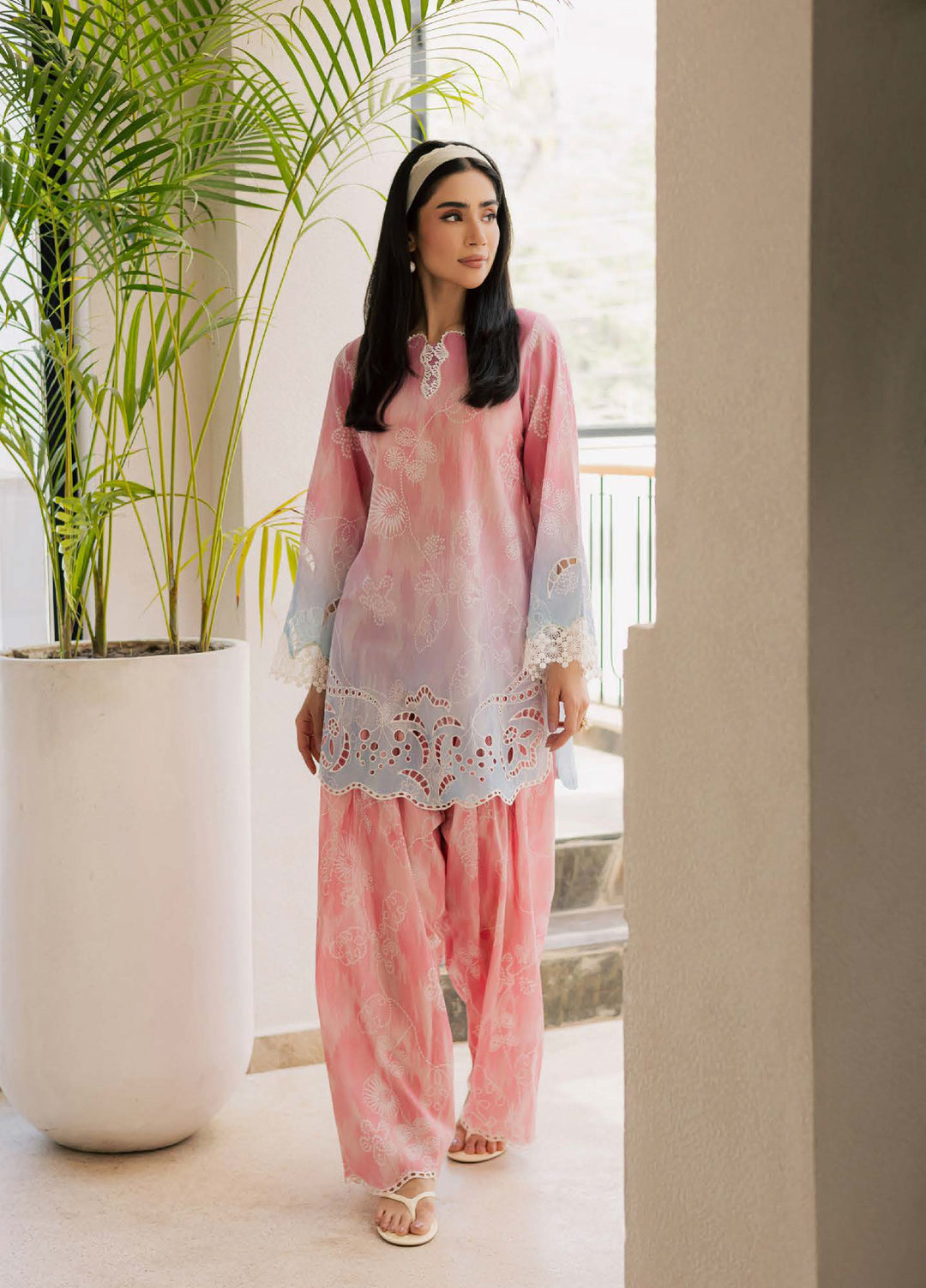 Ballerina by Nureh Unstitched Chikankari Embroidered Lawn 2 Piece Suit NU26UBCL NU2-203 - Summer Collection