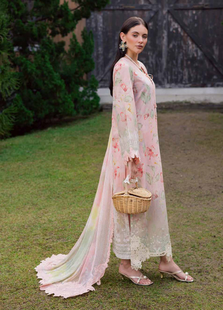Gardenia by Nureh Unstitched Embroidered Lawn 3 Piece Suit NU26UGL NSG-208 - Summer Collection