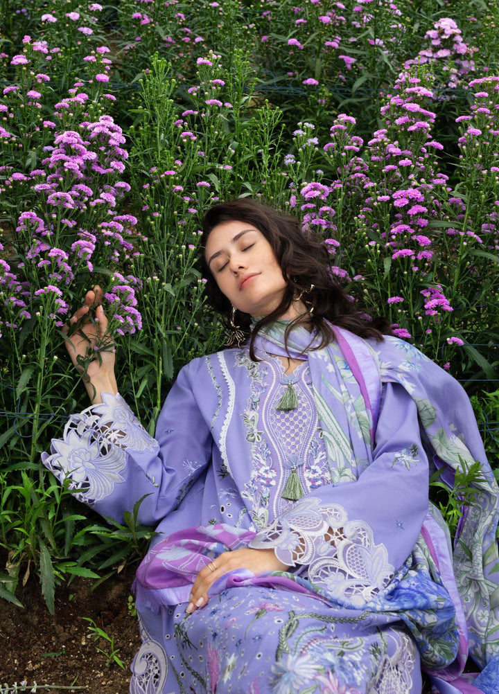The Secret Garden by Mushq Hemline Unstitched Lawn 3 Piece Suit MU26USG D-18A Daisy Reverie - Summer Collection
