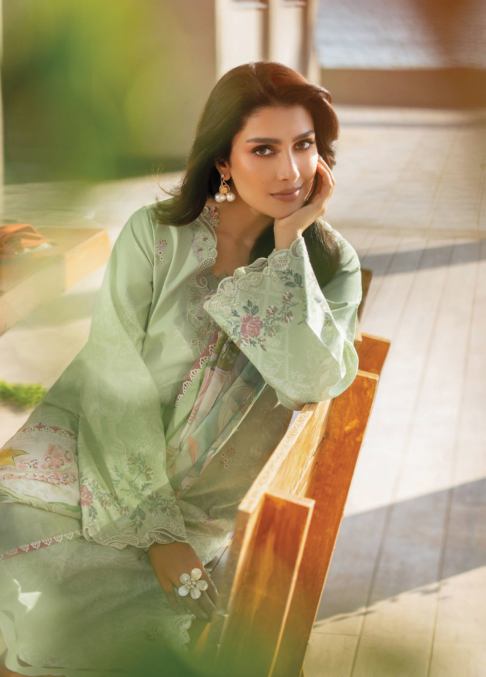 Afsanah by Seran Unstitched Embroidered Lawn 3 Piece Suit SN26UAL D-10 Masha - Summer Collection