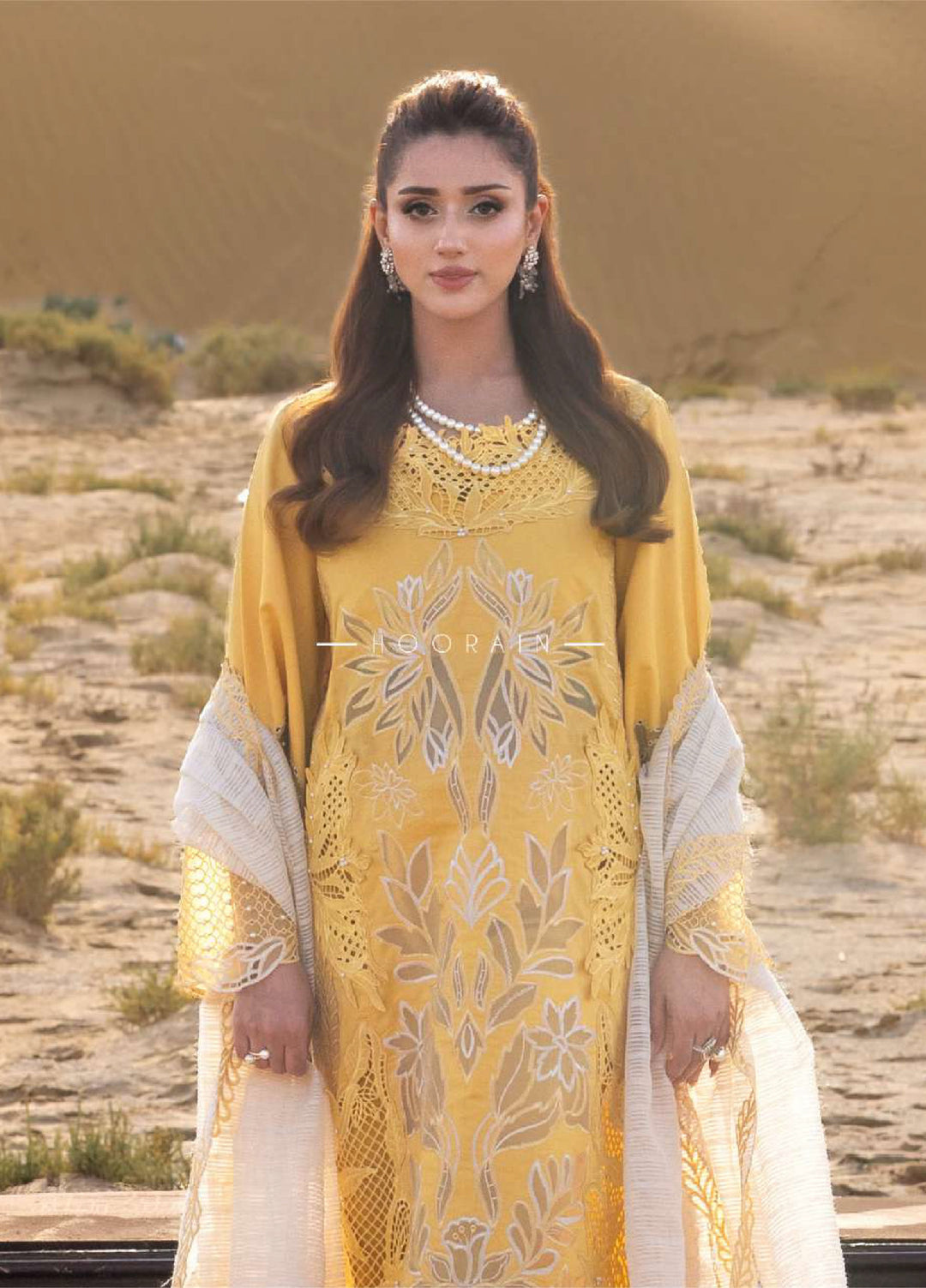 Rang Rasiya Premium Unstitched Embroidered Lawn 3 Piece Suit RR26UP D-6 Hoorain - Festive Collection