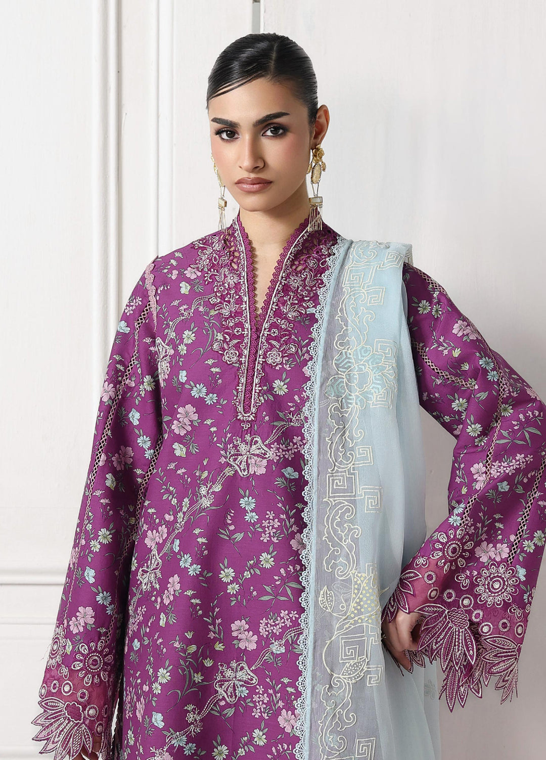 Q Prints by Qalamkar Unstitched Printed Lawn 3 Piece Suit QLK26UQL Brise QQP-09 (A) - Summer Collection