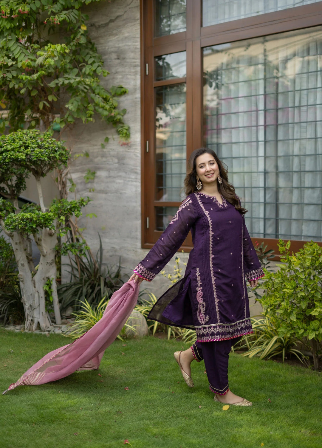 Omal by Komal Mera Eid Ka Jora Women Loom Net 3 Piece Pret Suit Zimal - Festive Collection