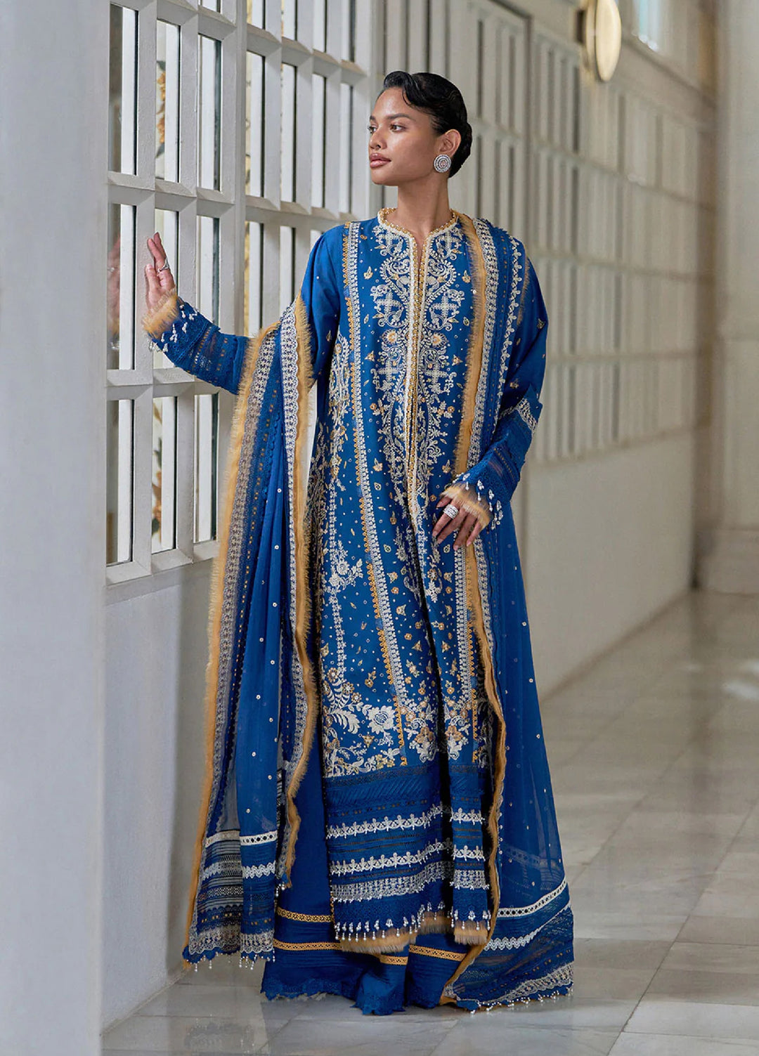 Sobia Nazir Unstitched Embroidered Luxury Lawn 3 Piece Suit SN26ULE D-08 A - Eid Collection