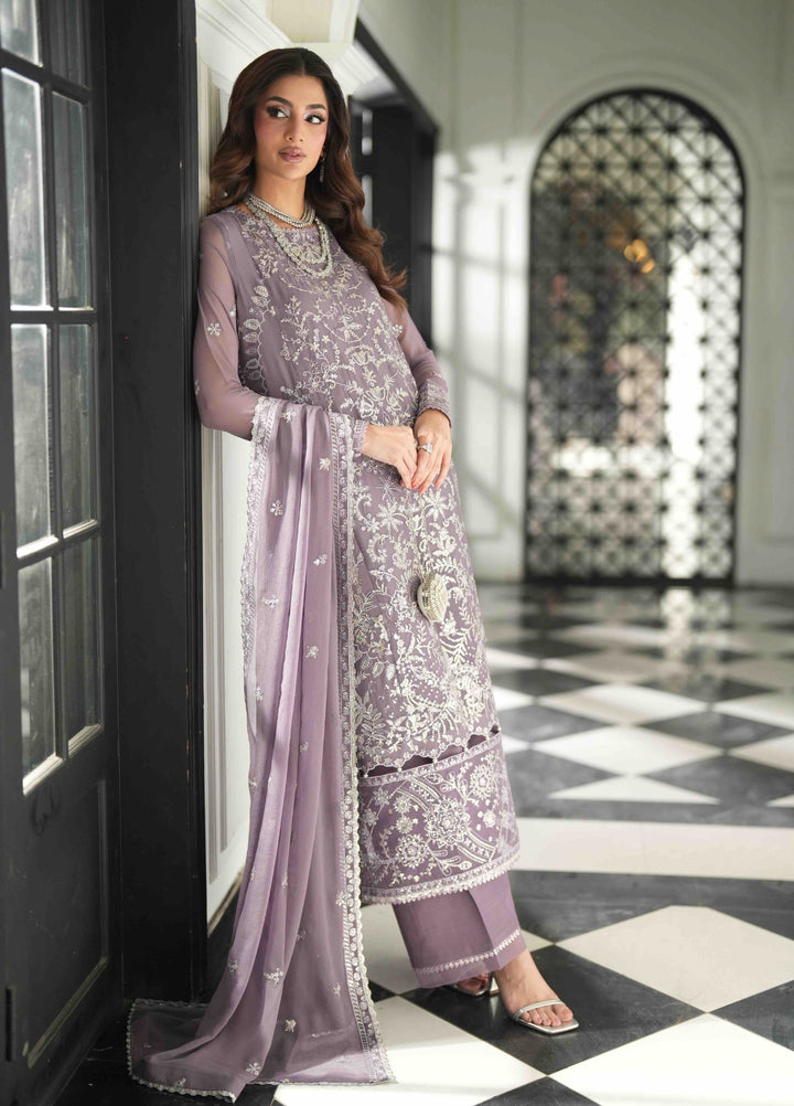 Maison d'or by Sahane Unstitched Embroidered Chiffon 3 Piece Suit CT-27001 PERIWINKLE - Festive Collection