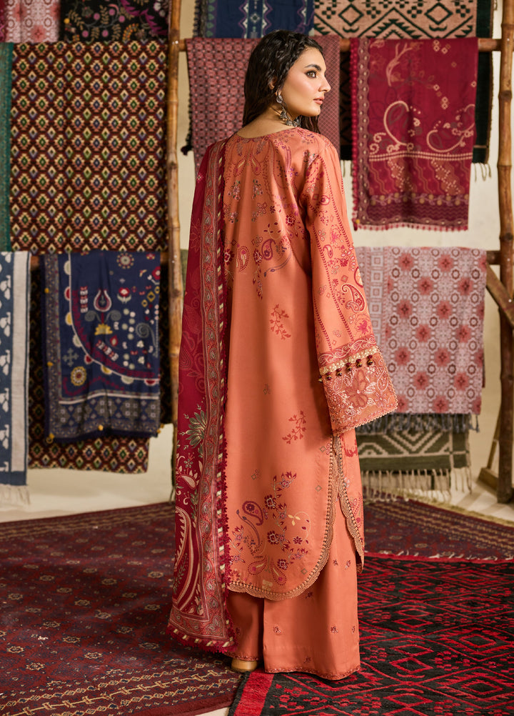 Zync by Florent One Nation Unstitched Khaddar Embroidered Suits 3 Piece FL25ON FL-9B - Winter Collection