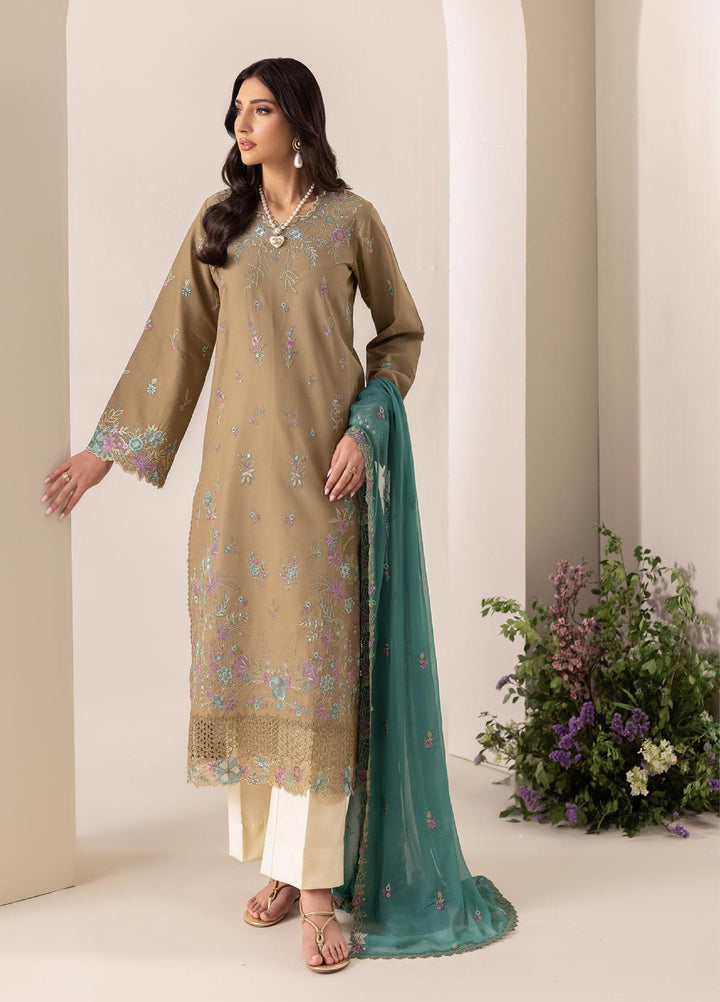 RajBari Exclusive Unstitched Embroidered Lawn 3 Piece Suit RB26UE D-3 - Summer Collection