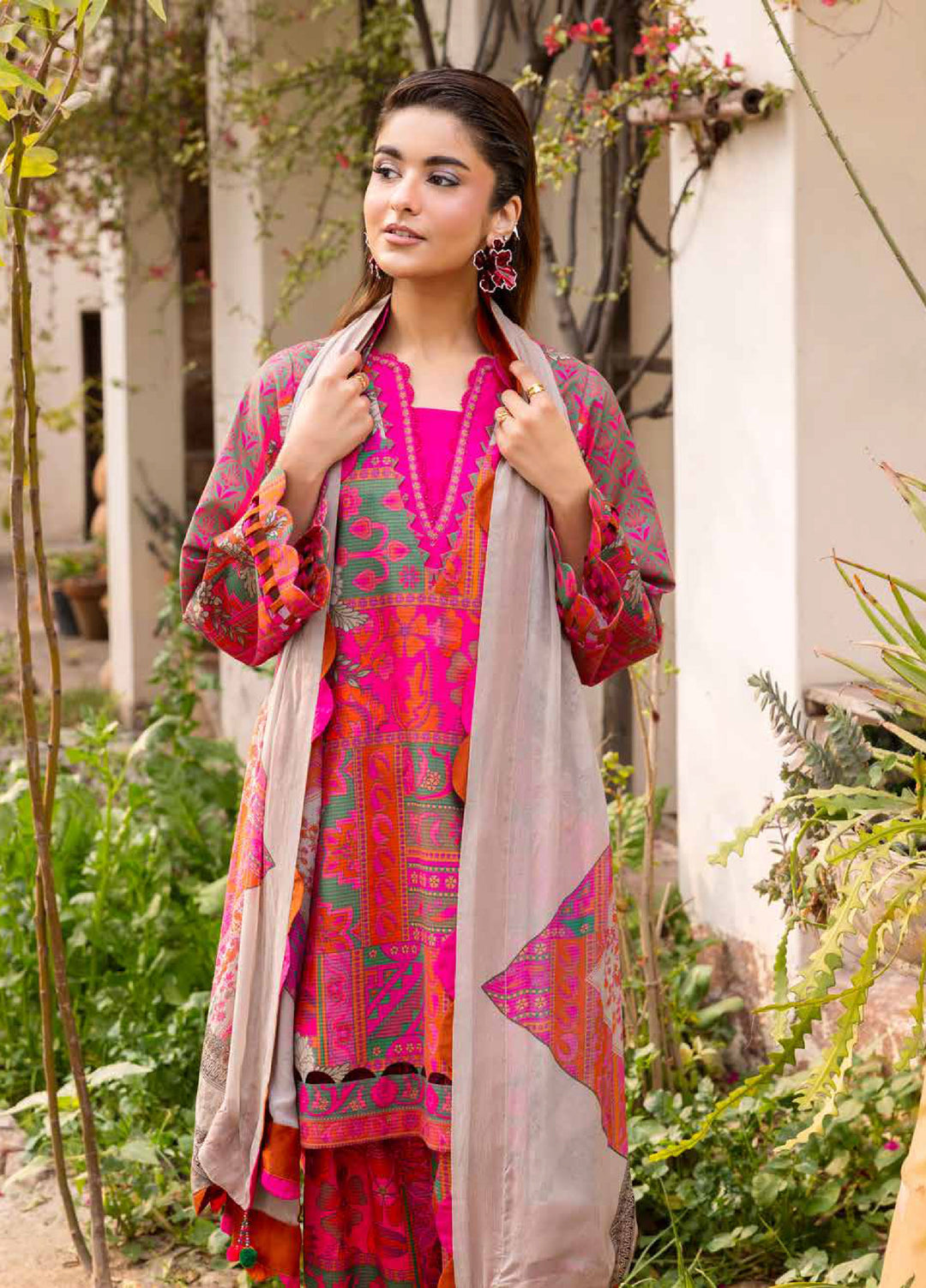 C Prints by Charizma Unstitched Printed Lawn 3 Piece Suit CHR26UCP CP6-02 - Summer Collection