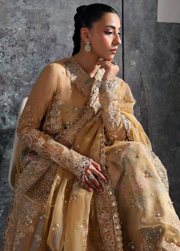 Seraphine by Zarposh Unstitched Embroidered Organza 3 Piece Suit Lustre - Wedding Collection