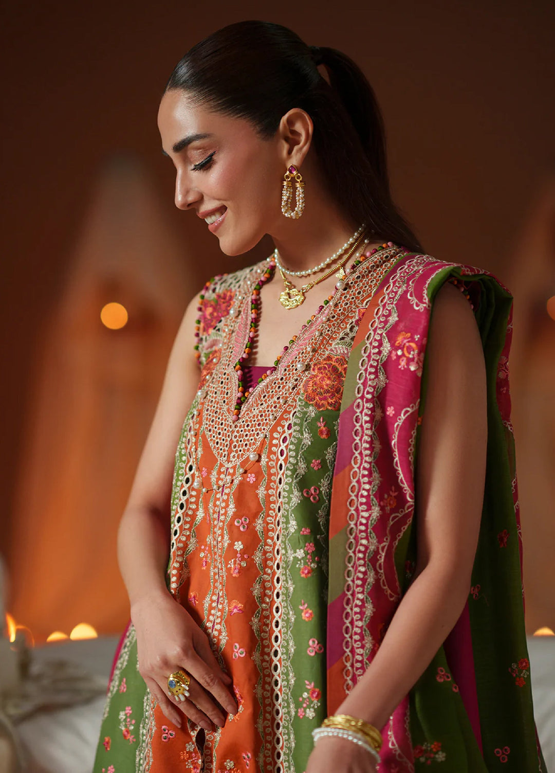 Mashriq by Bin Ilyas Unstitched Embroidered Lawn 3 Piece Suit BI26UML D114B - Festive Collection