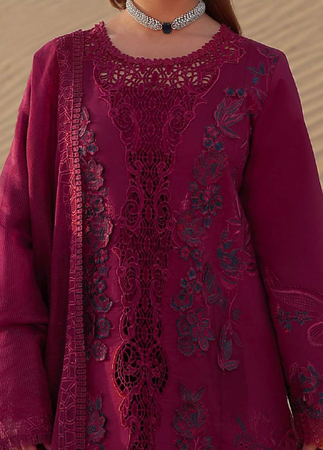 Rang Rasiya Premium Unstitched Embroidered Lawn 3 Piece Suit RR26UP D-7 Zara - Festive Collection