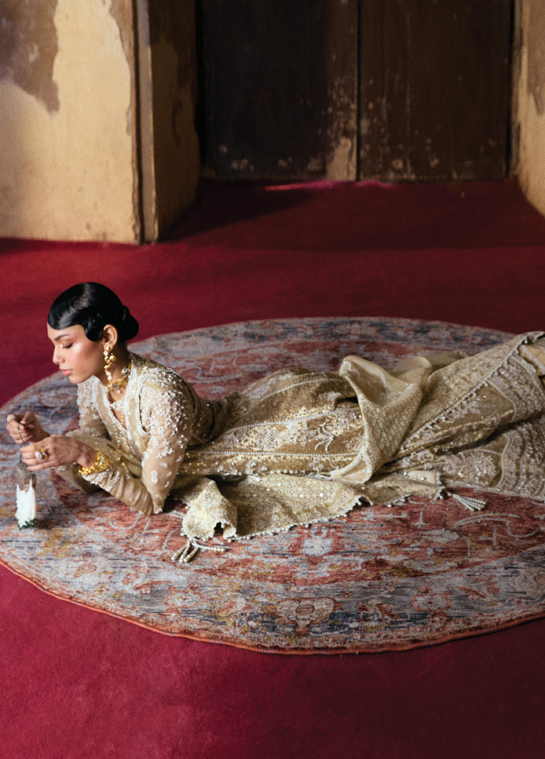 Freeshia by Suffuse Unstitched Tissue Silk Embroidered Suits 3 Piece SSY26UF GULRAIZ - Wedding Collection