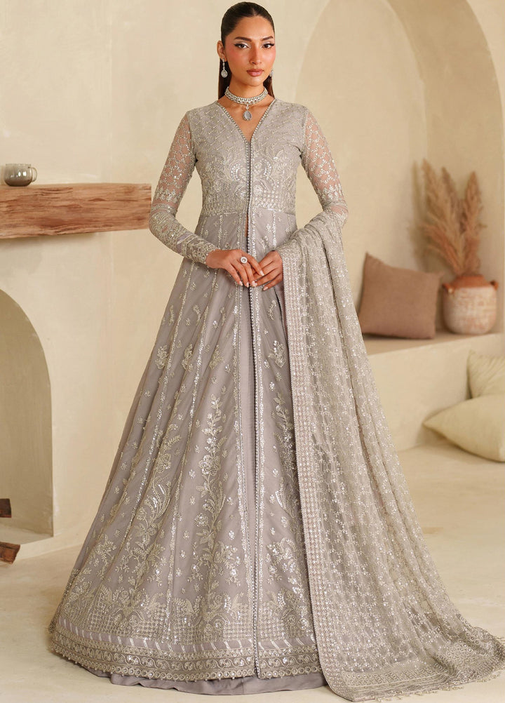 Meesa by Zarif Unstitched Net Embroidered Suits 3 Piece ZR25UF ZRF-ML-06 LEMHA - Winter Collection