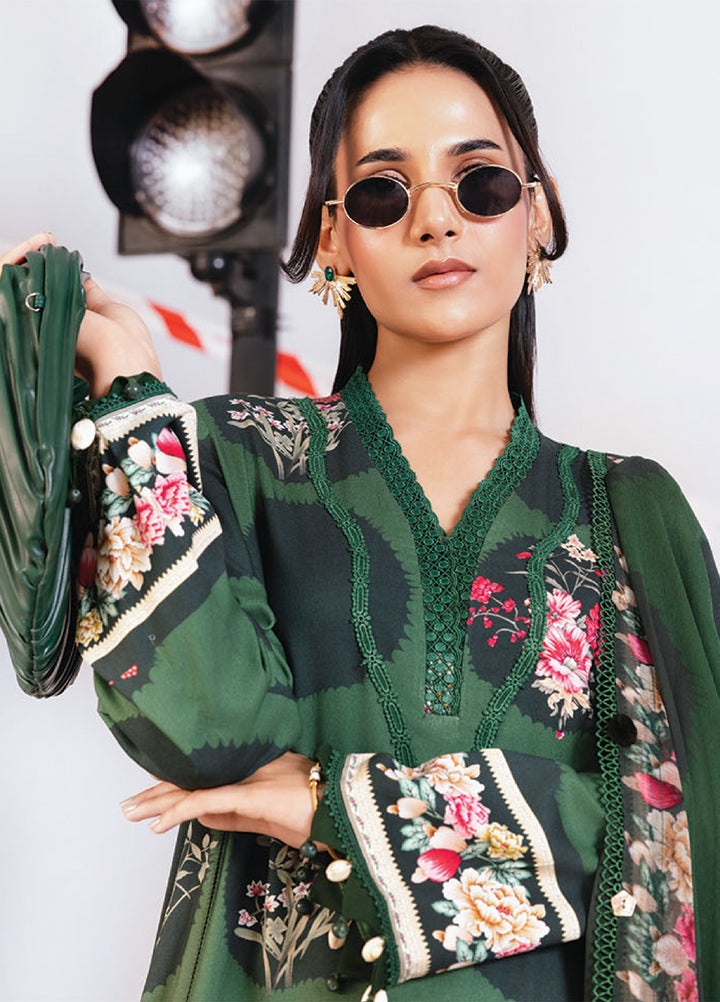 M Basics By Maria B Unstitched Digital Printed Linen 3 Piece MB25UW 1107-A - Winter Collection