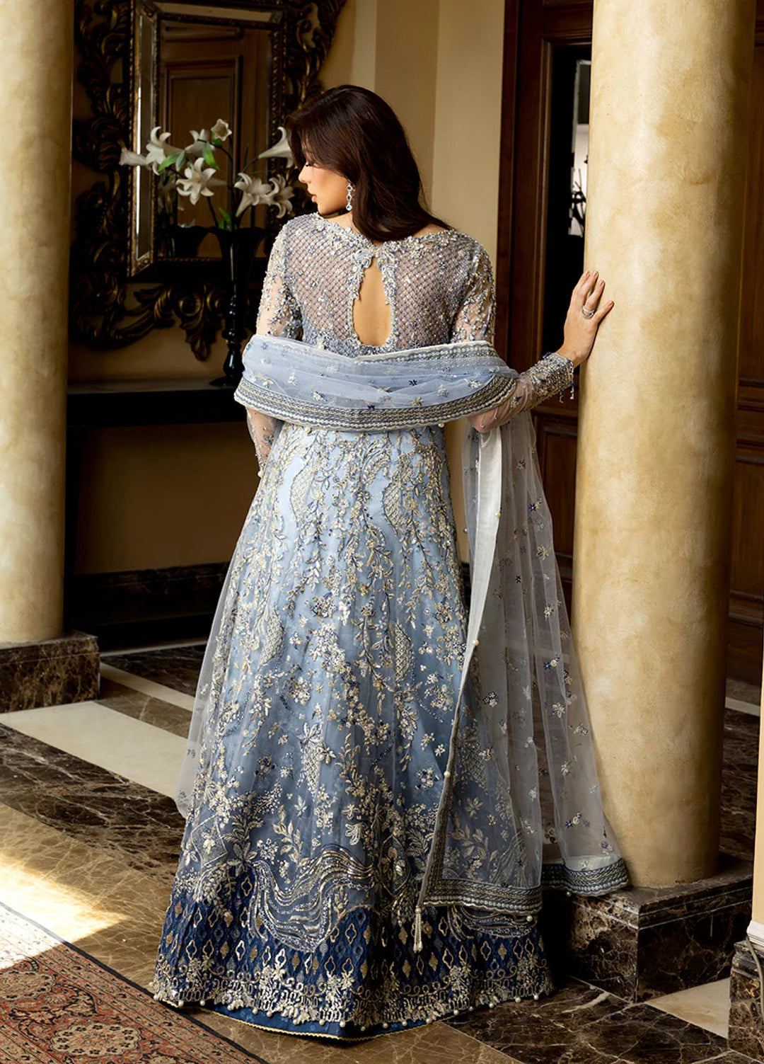 Darling by Mushq Unstitched Embroidered Net 4 Piece Suits MU25DW Kiara - Wedding Collection