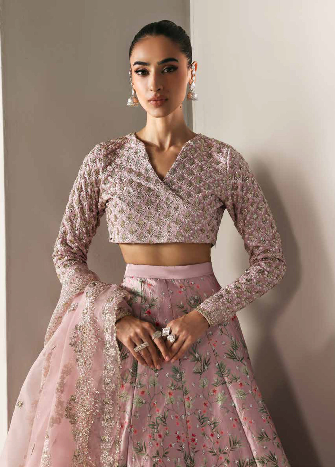 Serein Luxe by Emaan Adeel Unstitched Raw Silk Embroidered Suits 3 Piece EA25SL D-5 Petal Soft - Festive Collection