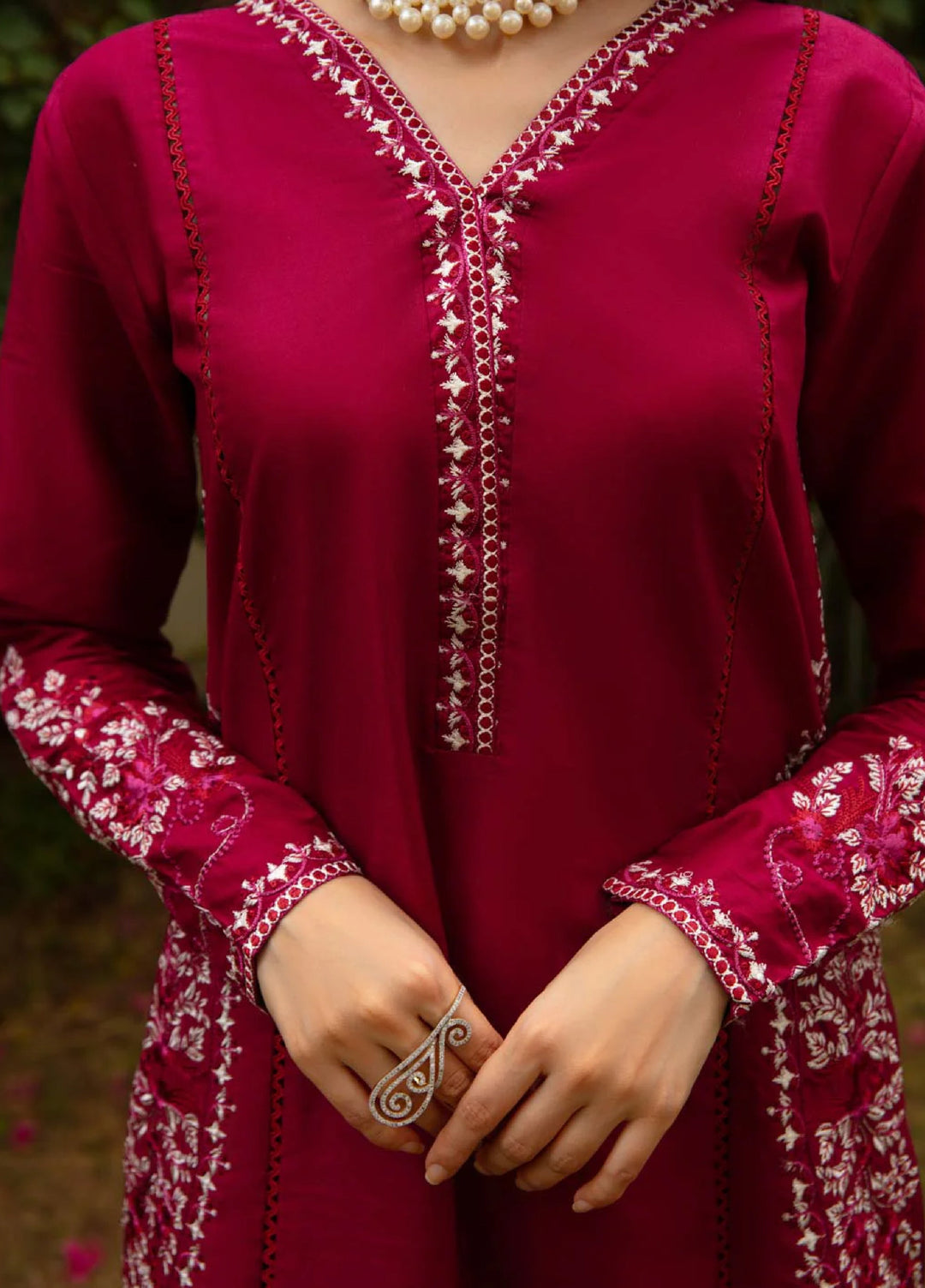 Rang e Bahar by Tng Women Pret Embroidered 2 Piece Crimson - Winter Collection