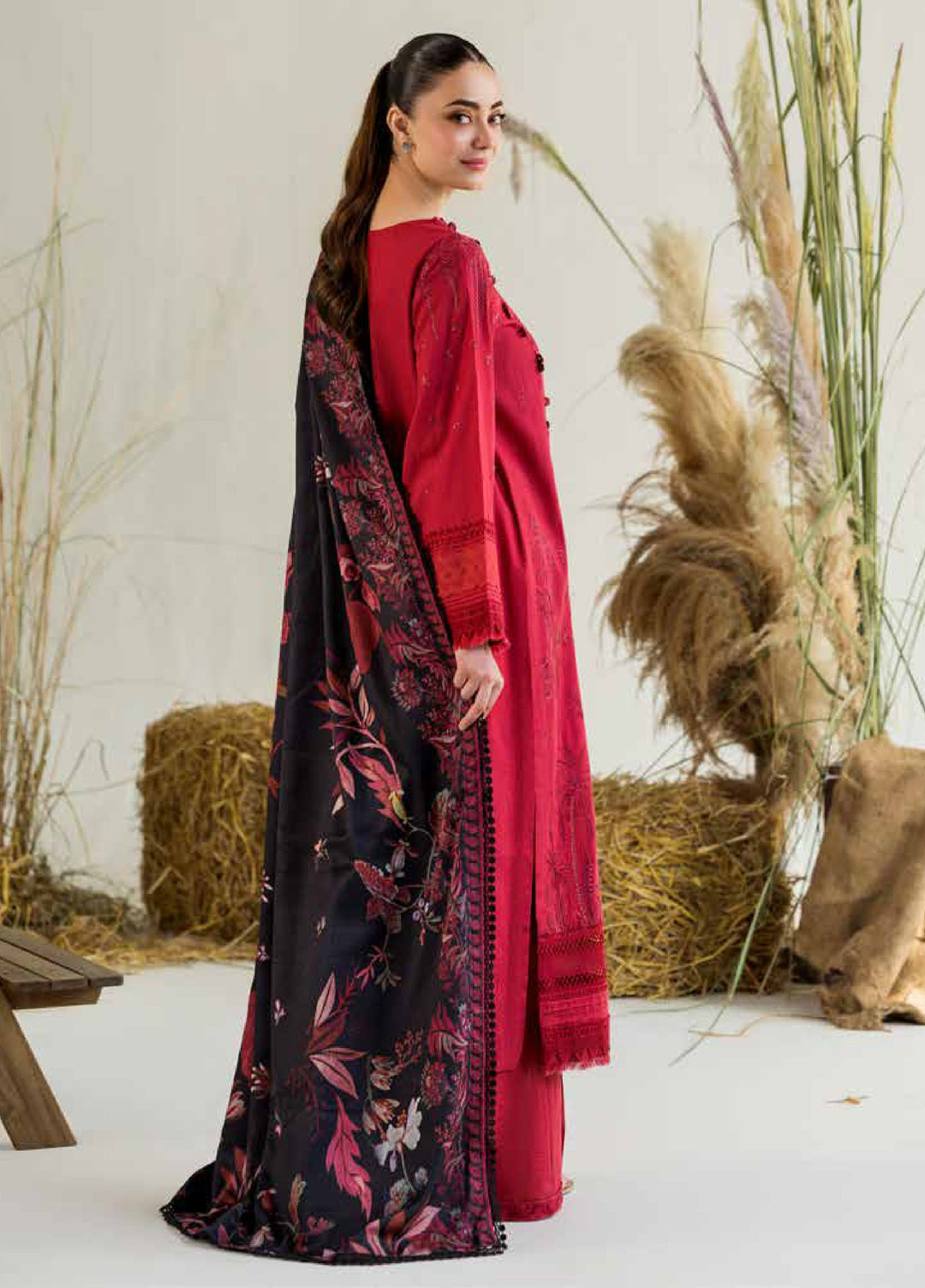 Sobia Nazir Winter Embroidered Khaddar Suits 3 Piece SN25WU D-05 A - Winter Collection
