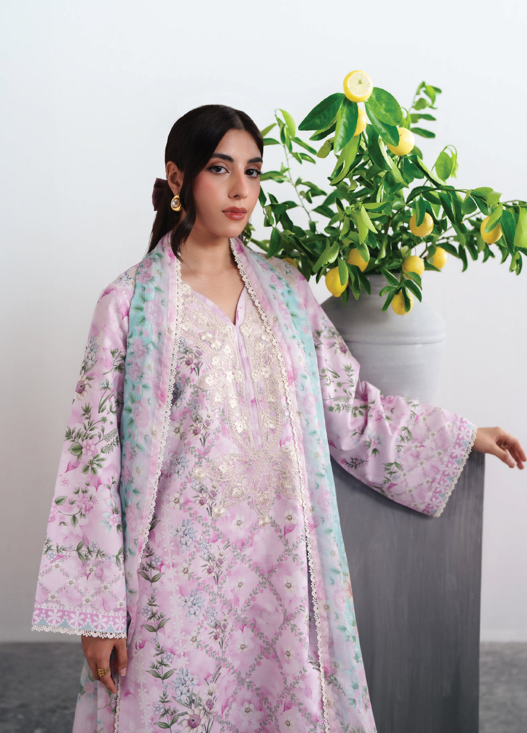 Summer Diary by Neeshay Unstitched Printed Lawn 3 Piece Suit NSH26SD Sakura Dream - Casual Collection