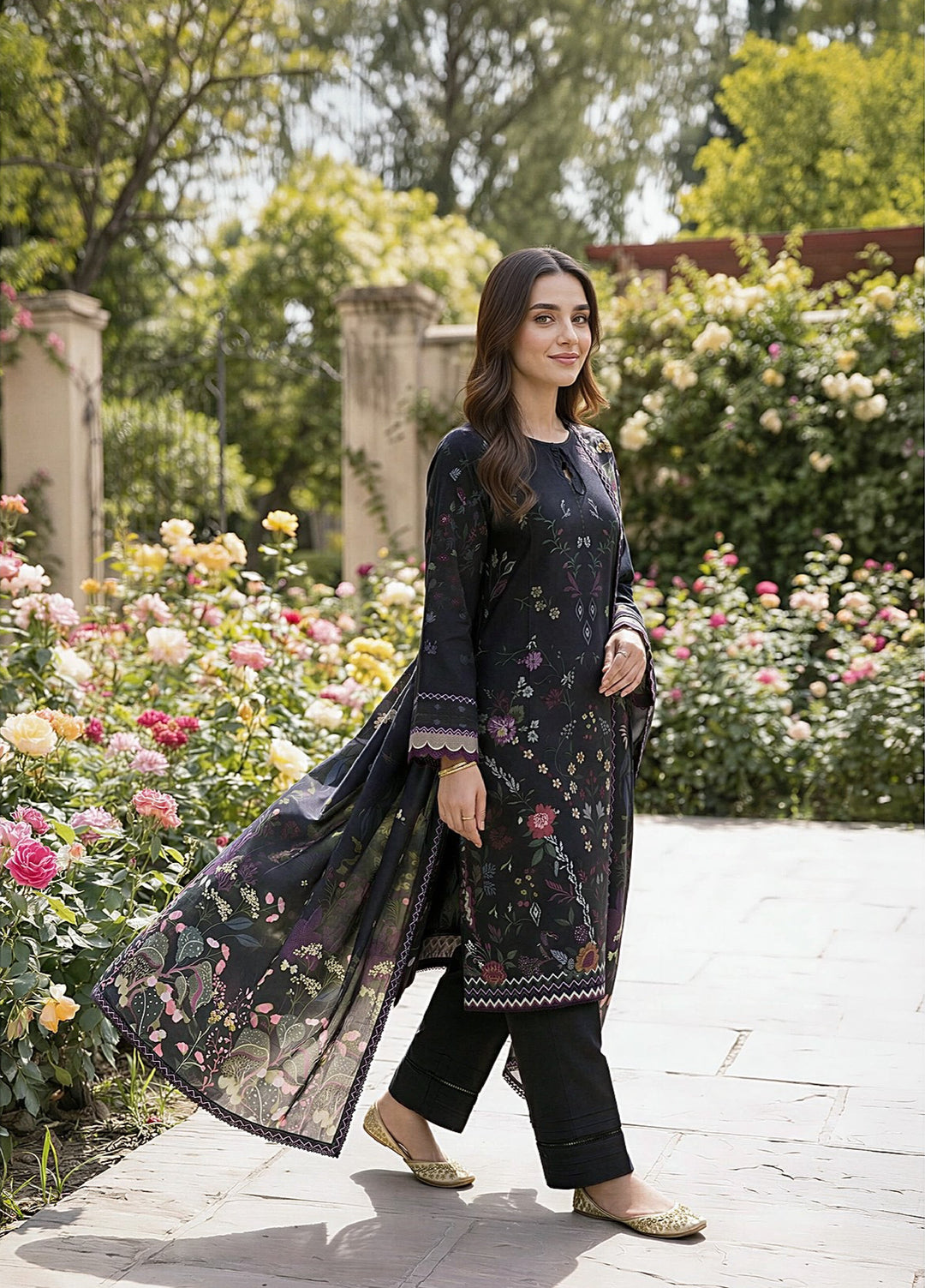 Zync by Florent Unstitched Printed Lawn 3 Piece Suit FL26UZPL FZ-08 - Summer Collection
