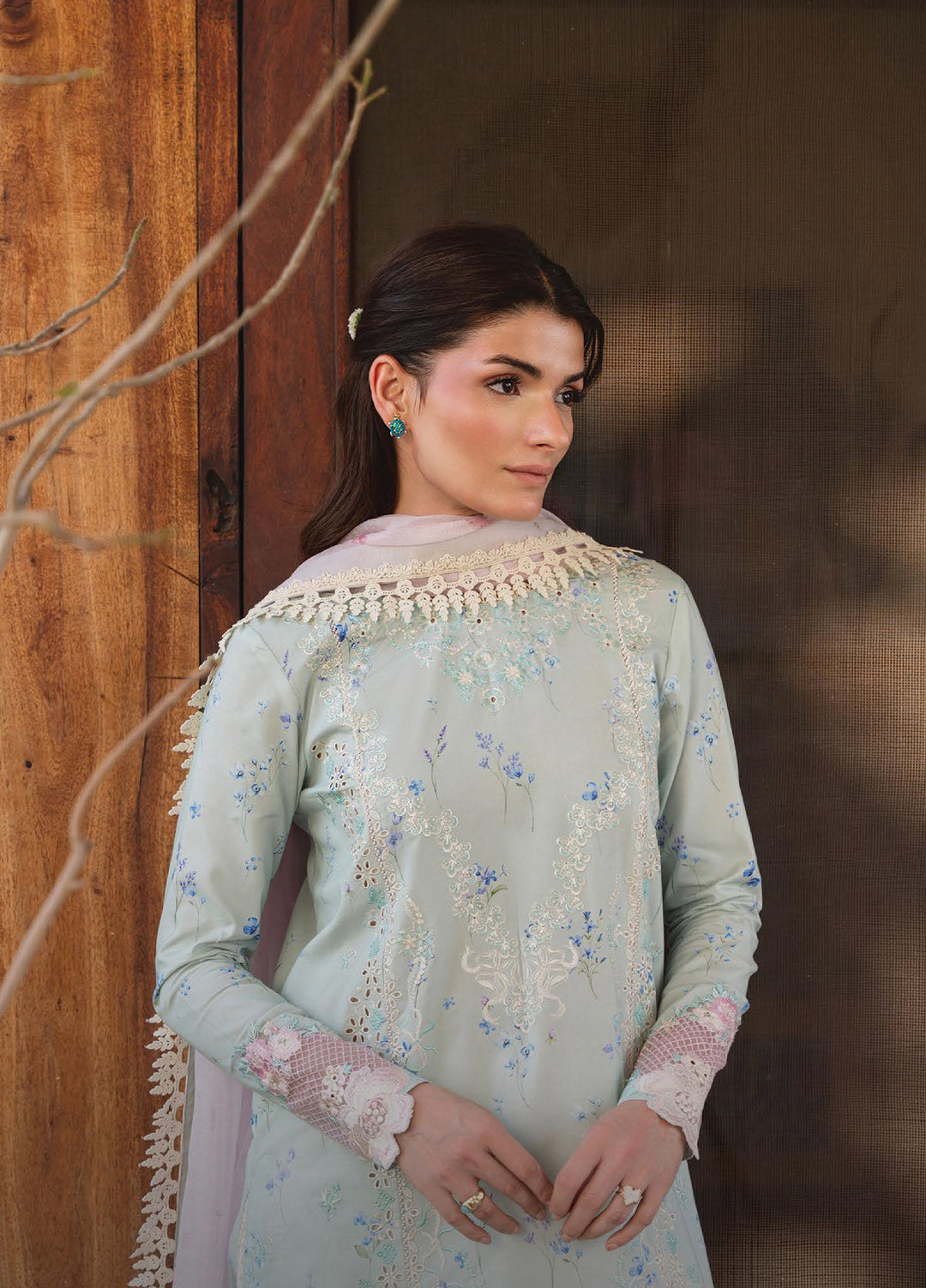 Whisper by Ayzel Unstitched Embroidered Lawn 3 Piece Suit AAF26ULW Glint ZWU-0133-3PO - Eid Collection