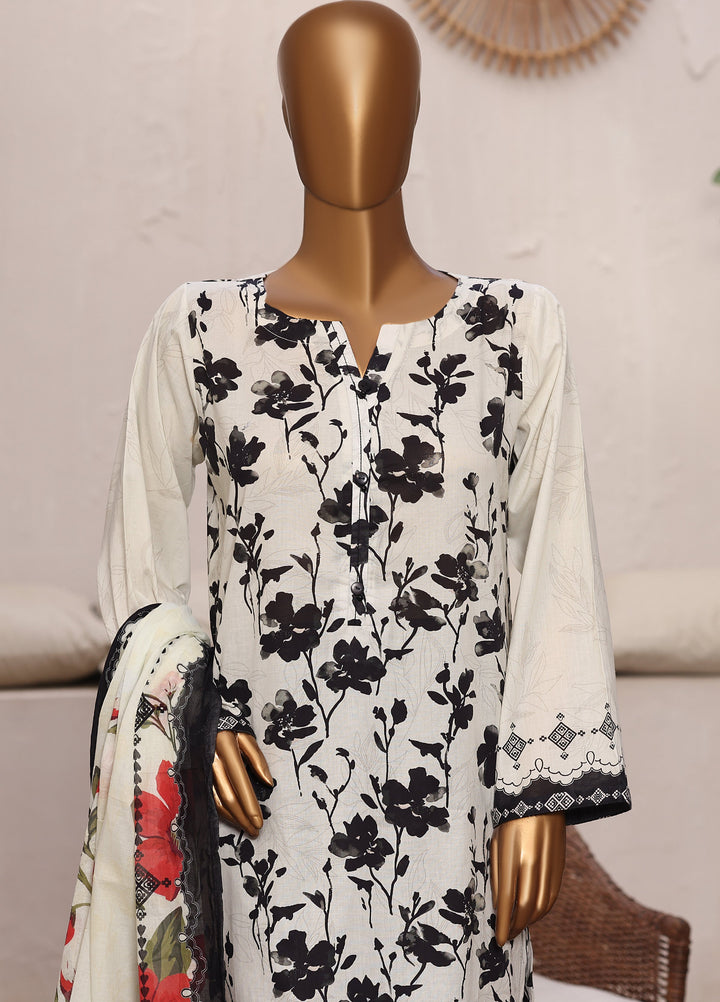 Art N Craft by HZ Textiles RTW Printed Lawn 3 Piece Suit Black - Summer Collection