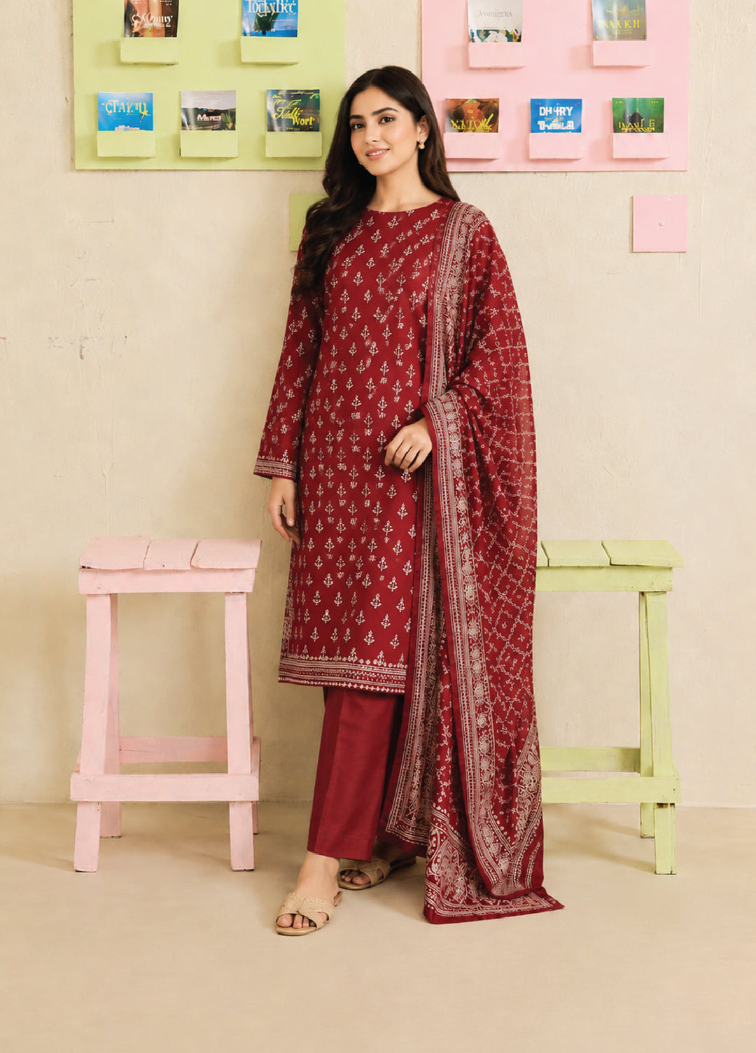 Bin Saeed Unstitched Printed Lawn Cotton 3 Piece Suit BS26UCL D-3 - Casual Collection