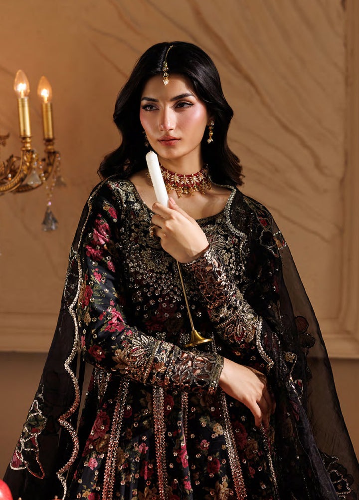 Celeste by Emaan Adeel Unstitched Embroidered Chiffon 3 Piece Suit EA26UCF Ash - Festive Collection