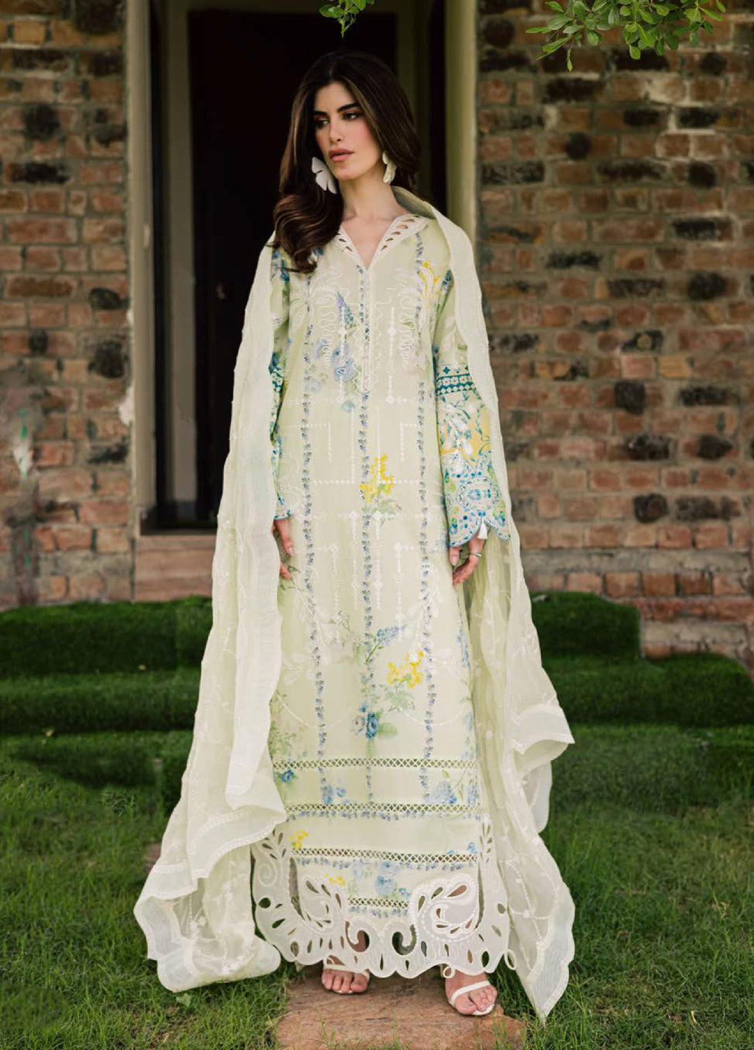 Lily May by Nureh Unstitched Embroidered Lawn 3 Piece Suit NU26ULL NE-259 - Eid Collection