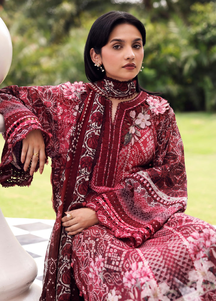 Belladore by Elaf Premium Unstitched Printed Lawn 3 Piece Suit EL26ULB Montrose EPA-5B - Summer Collection