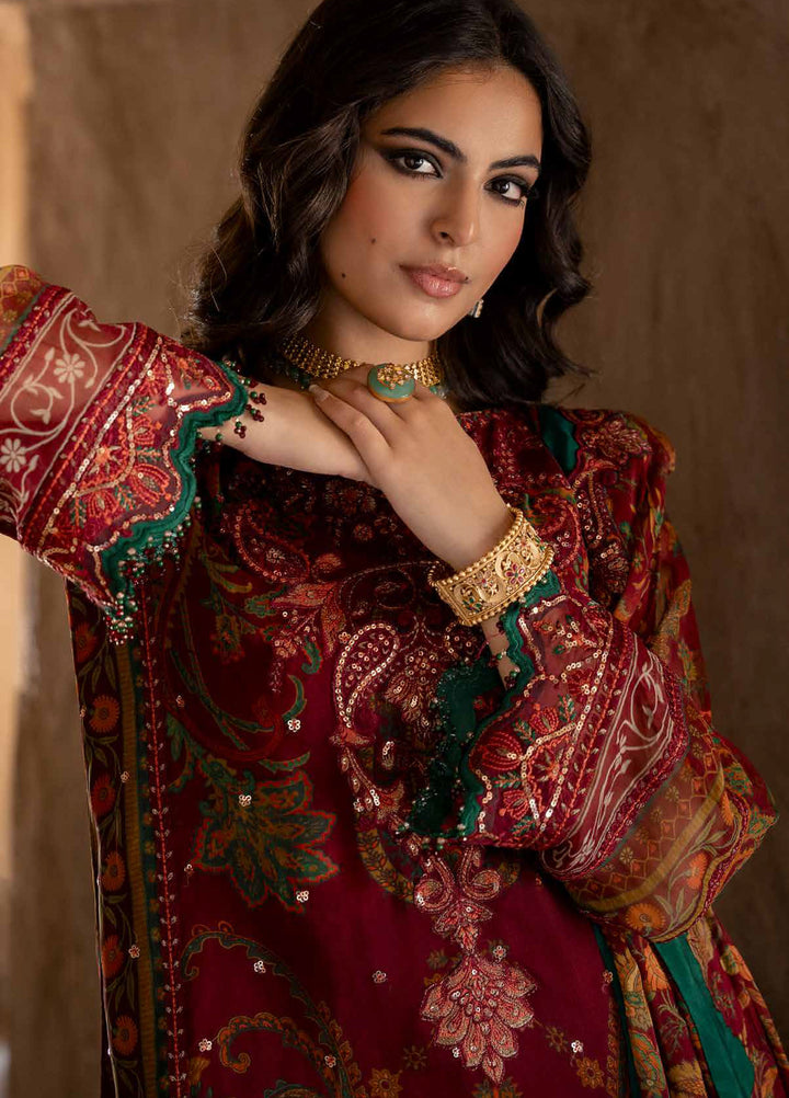 Vasal by Charizma Unstitched Embroidered Chiffon 4 Piece Suit CHR26UVC VSLW6-04 - Festive Collection