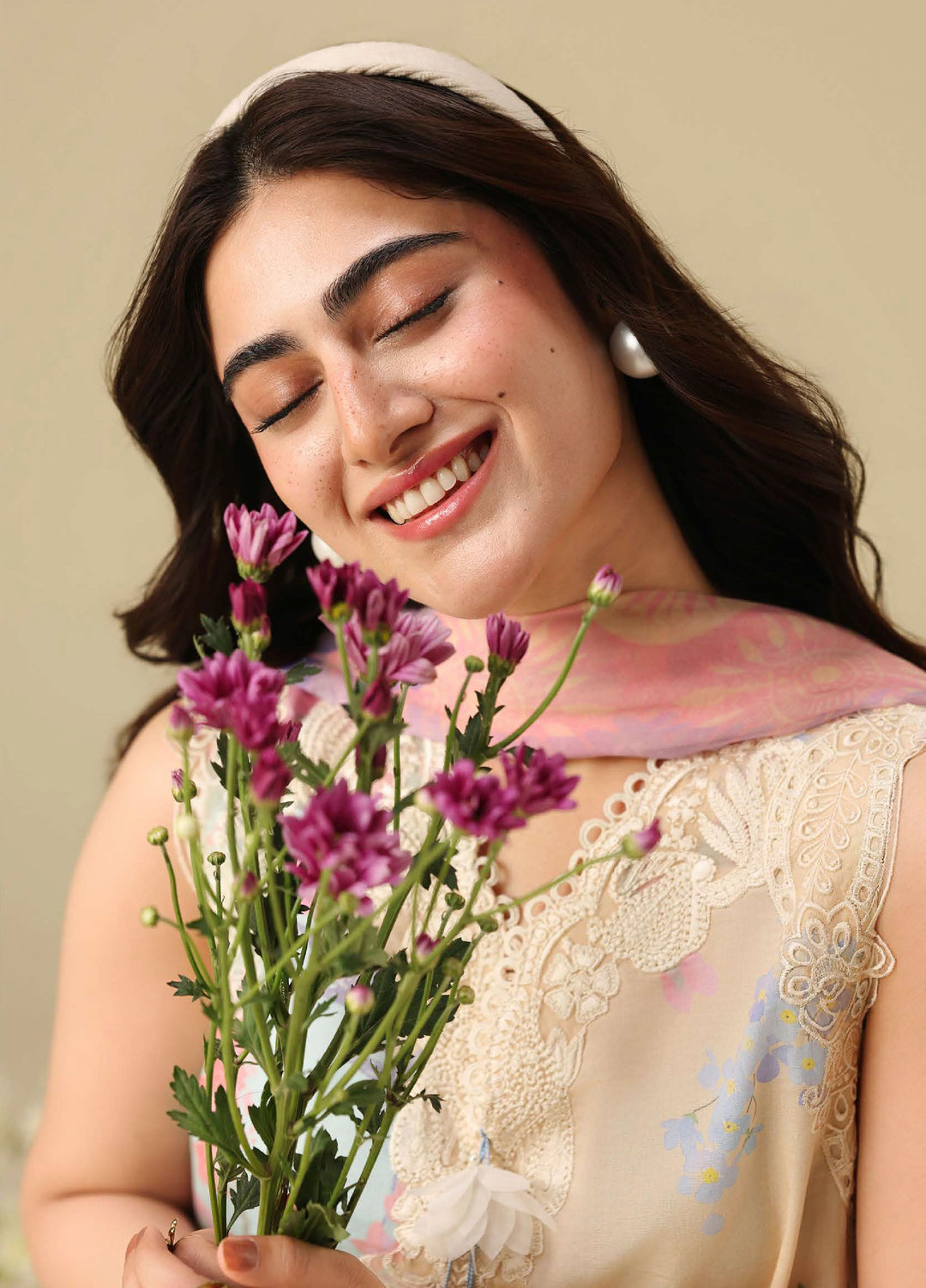 Soleil Hemline by Mushq Unstitched Printed Lawn 3 Piece Suit MU26USL Bellarosa HUNSS260301 - Festive Collection