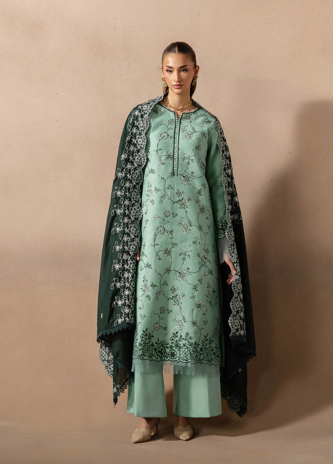 Sareen by Rajbari Unstitched Premium Viscose Chikankari 3 Piece RB25SC D-11 - Winter Collection