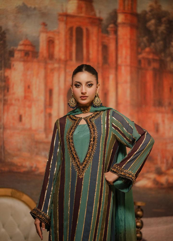 Lia by Miras Women Pret 3 Piece Embroidered Georgette Chiffon EKARA - Festive Collection