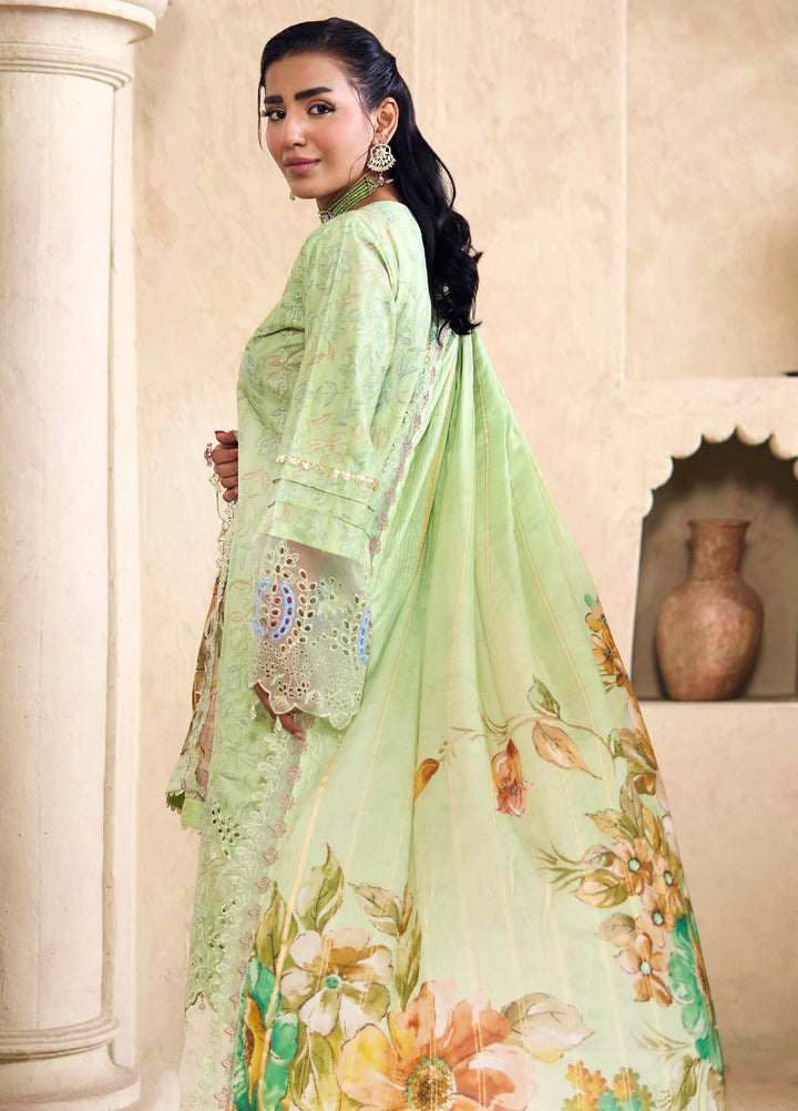 Applique Kari by Al Zohaib Unstitched Embroidered Lawn 3 Piece Suit AZ26AVI D-02 - Summer Collection